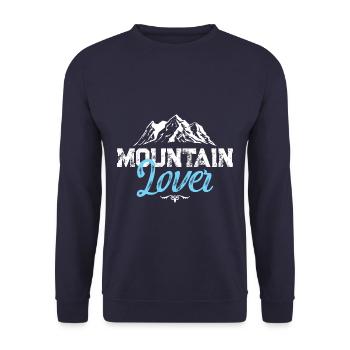 berge mountain lover - Unisex Pullover - Navy - Vorne - Alina (178cm) & Michal (187cm)