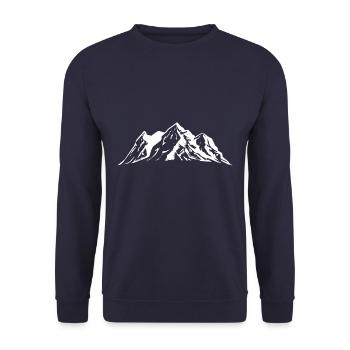 berge mountains symbol - Unisex Pullover - Navy - Vorne - Alina (178cm) & Michal (187cm)