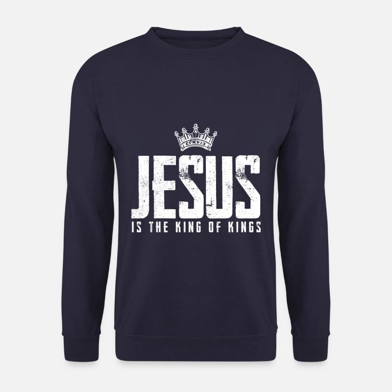 Jesus christus ist könig - Unisex Pullover - Navy