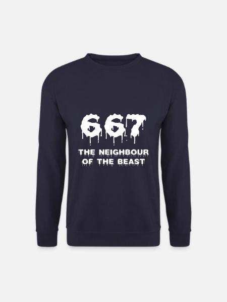 667 the neighbour of the beast shirt - Unisex Pullover - Navy