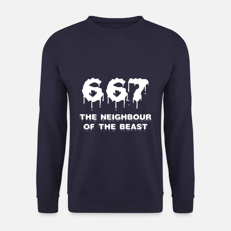 667 the neighbour of the beast shirt - Unisex Pullover - Navy