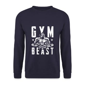 gorilla gym beast - Unisex Pullover - Navy - Vorne - Alina (178cm) & Michal (187cm)