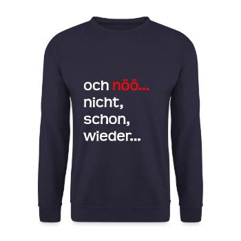och nöö nicht schon wieder - Unisex Pullover - Navy - Vorne - Alina (178cm) & Michal (187cm)