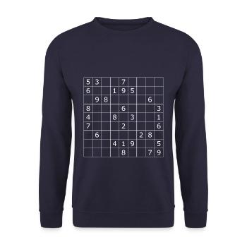 Sudoku - Unisex Pullover - Navy - Vorne - Alina (178cm) & Michal (187cm)