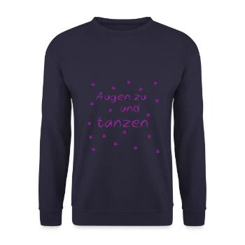 Augen zu und tanzen - Unisex Pullover - Navy - Vorne - Alina (178cm) & Michal (187cm)
