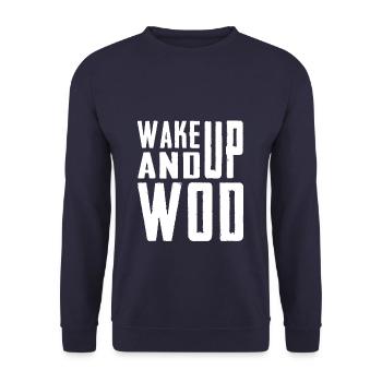 Wake Up And WOD - Unisex Sweatshirt - navy - Front - Alina (178cm) & Michal (187cm)