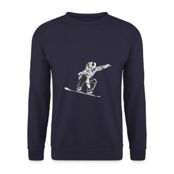 Snowboard for snowboarders - Unisex Sweatshirt - navy - Front - Alina (178cm) & Michal (187cm)