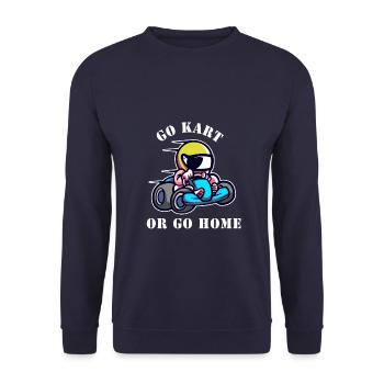 Go kart or go home - Unisex Sweatshirt - navy - Front - Alina (178cm) & Michal (187cm)