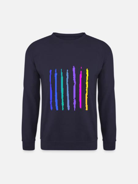 Bunte Linien - Unisex Pullover - Navy