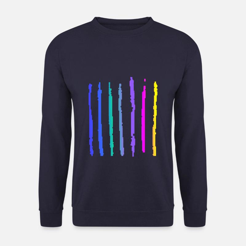 Bunte Linien - Unisex Pullover - Navy