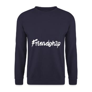 Freundschaft - Unisex Pullover - Navy - Vorne - Alina (178cm) & Michal (187cm)