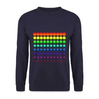 Bunte Punkte - Unisex Pullover - Navy - Vorne - Alina (178cm) & Michal (187cm)