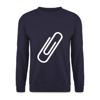 Paper clip - Unisex Sweatshirt - navy - Front - Alina (178cm) & Michal (187cm)