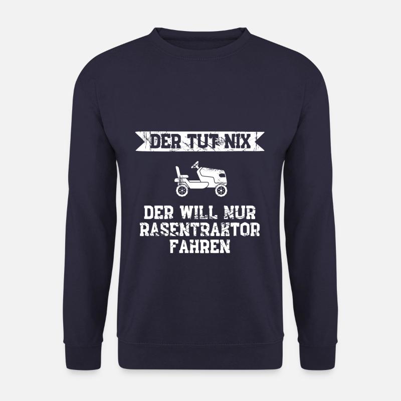 Rasen mähen / Garten Geschenkidee - Unisex Pullover - Navy