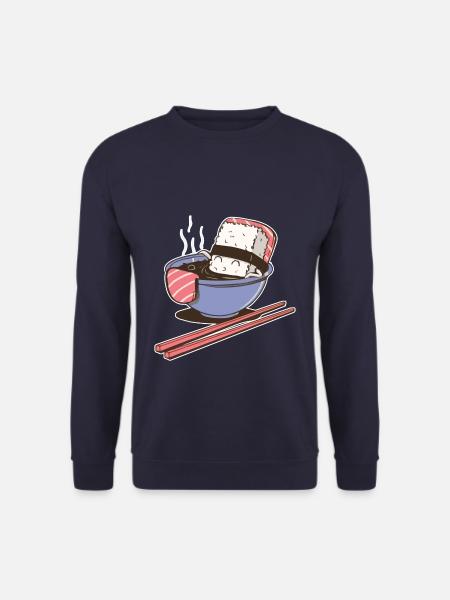 Sushi Suppe Illustration Geschenk - Unisex Pullover - Navy