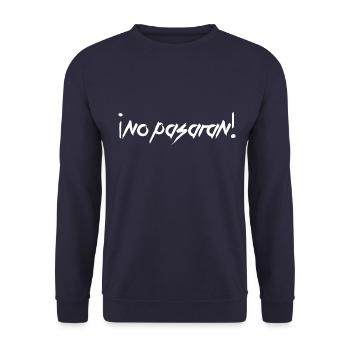 PAS PASAN - vous ne passerez pas - Sweat-shirt Unisexe - marine - Devant - Alina (178cm) & Michal (187cm)