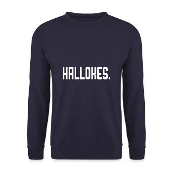 Hallokes - Sweat-shirt Unisexe - marine - Devant - Alina (178cm) & Michal (187cm)