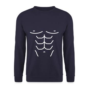 Sixpack à emporter! - Sweat-shirt Unisexe - marine - Devant - Alina (178cm) & Michal (187cm)