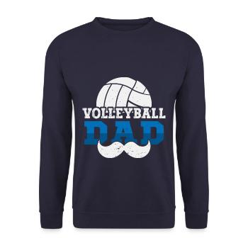 Volleyball Dad - Unisex Pullover - Navy - Vorne - Alina (178cm) & Michal (187cm)