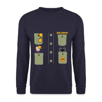 Zookeeper Outfit Costume - Unisex Pullover - Navy - Vorne - Alina (178cm) & Michal (187cm)