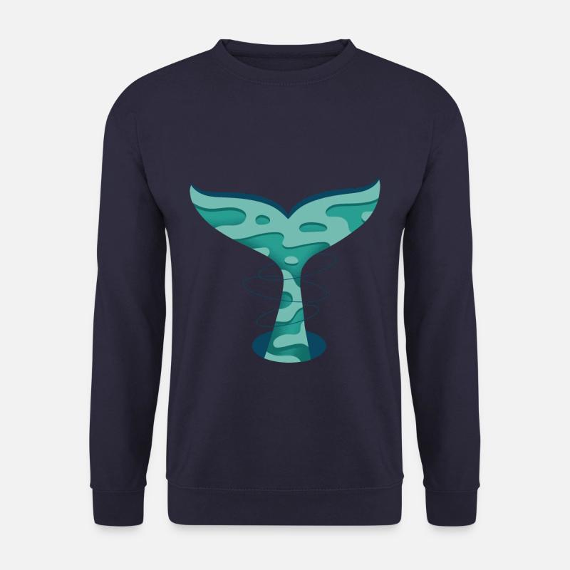 Whale Tail - Unisex Pullover - Navy