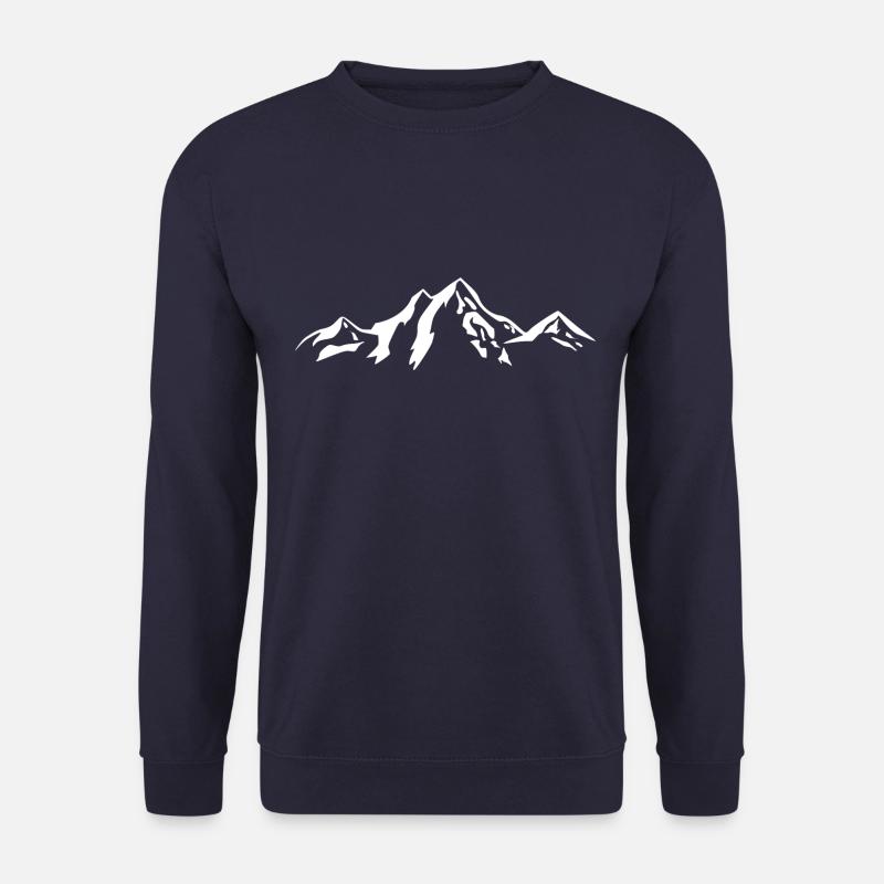 Bergkulisse / Mountains white - Unisex Pullover - Navy
