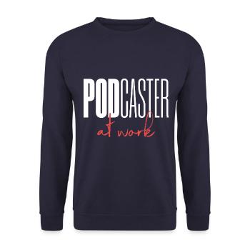 Podcaster Podcast at work - Unisex Sweatshirt - navy - Front - Alina (178cm) & Michal (187cm)