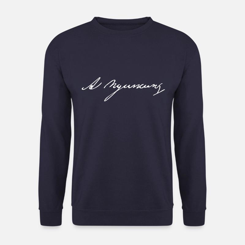 Alexander Puschkin Autogramm - Unisex Pullover - Navy