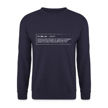 Wörterbuch tatsächlich - Unisex Pullover - Navy - Vorne - Alina (178cm) & Michal (187cm)