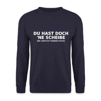 Building Cleaner & Window Cleaner Saying - Gift - Unisex Sweatshirt - navy - Front - Alina (178cm) & Michal (187cm)