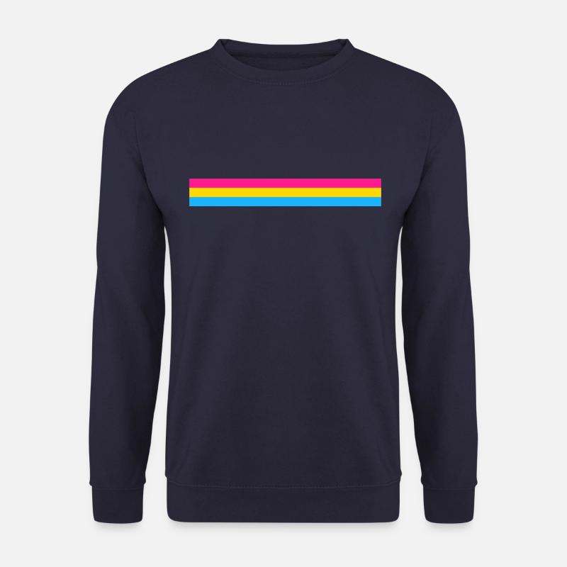 Pansexual flag as a stripe - Unisex Sweatshirt - navy