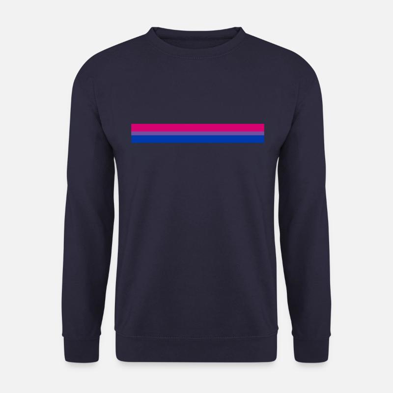 Bisexuell Flagge als Streifen - Unisex Pullover - Navy