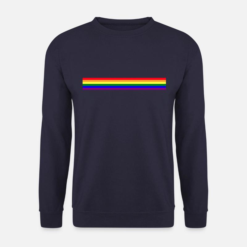 Rainbow flag as a stripe - Unisex Sweatshirt - navy