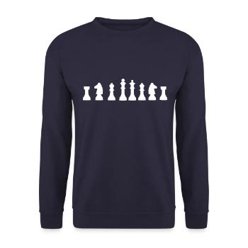 chessmen - Unisex Sweatshirt - navy - Front - Alina (178cm) & Michal (187cm)