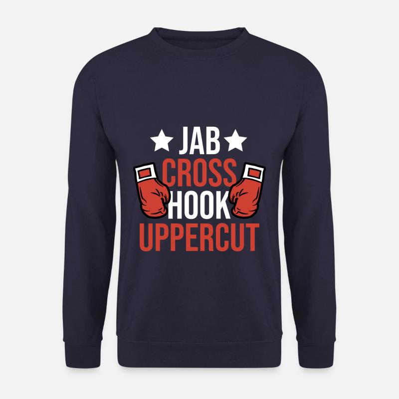 Boxing Jab Cross Hook Uppercut - Unisex Pullover - Navy
