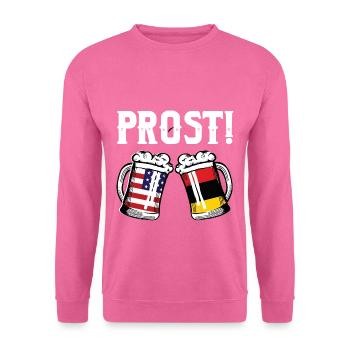 Prost Beer American German Flag - Unisex Pullover - Pink - Vorne