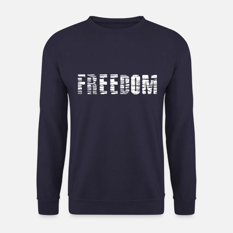 FREEDOM Impression (blanc - texture) - Sweat-shirt Unisexe - marine