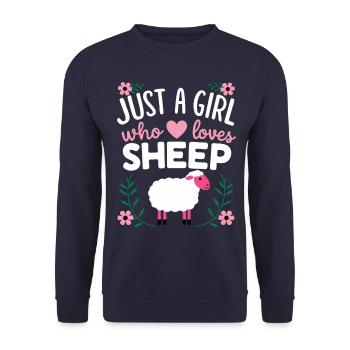 Sheep Sheep Farmer Lamb Farmer - Unisex Sweatshirt - navy - Front - Alina (178cm) & Michal (187cm)