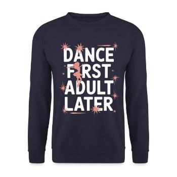 Tanzen Tänzer Tanzen - Unisex Pullover - Navy - Vorne - Alina (178cm) & Michal (187cm)