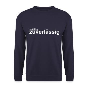 Grand cadeau de satire pour les personnes peu fiables - Sweat-shirt Unisexe - marine - Devant - Alina (178cm) & Michal (187cm)