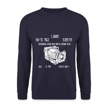 Vintage Camera Photography - Unisex Pullover - Navy - Vorne - Alina (178cm) & Michal (187cm)