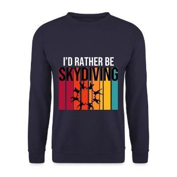 I'd Rather Be Sky Diving - Unisex Pullover - Navy - Vorne - Alina (178cm) & Michal (187cm)
