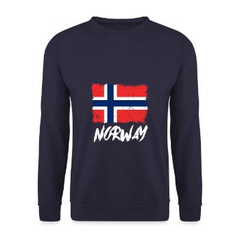 Drapeau Norvège Drapeau norvégien cadeau - Sweat-shirt Unisexe - marine - Devant - Alina (178cm) & Michal (187cm)