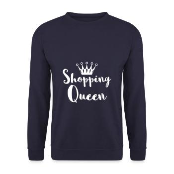 Shopping Queen Shop Shopping Queen Gift - Unisex Sweatshirt - navy - Front - Alina (178cm) & Michal (187cm)