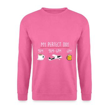 My Perfect Day Flying - Unisex Sweatshirt - pink - Front