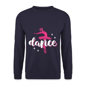Dance Ballerina Ballet - Unisex Pullover - Navy - Vorne - Alina (178cm) & Michal (187cm)