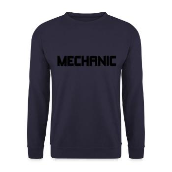 MECHANIC - Unisex Sweatshirt - navy - Front - Alina (178cm) & Michal (187cm)