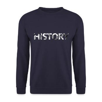 History - Sweat-shirt Unisexe - marine - Devant - Alina (178cm) & Michal (187cm)