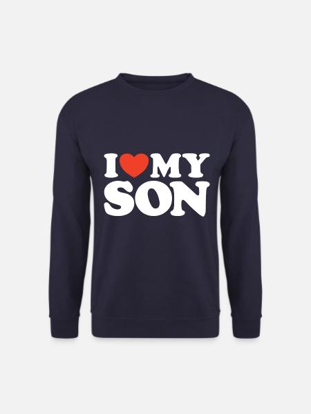 I love my son Herz Shirt - Unisex Pullover - Navy