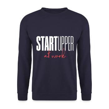 Startupper Startup at work - Unisex Sweatshirt - navy - Front - Alina (178cm) & Michal (187cm)